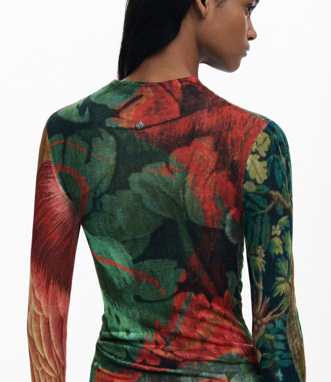 Desigual Autumn Mock Neck Thin Sweater