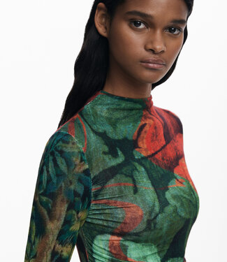 Desigual Autumn Mock Neck Thin Sweater