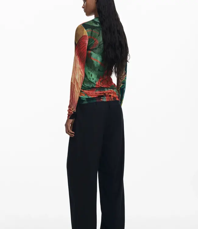 Desigual Autumn Mock Neck Thin Sweater