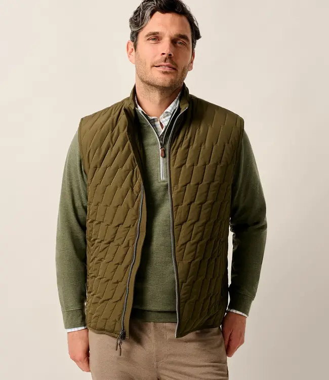 Johnnie-O Belfry Double Zip Vest Mangrove