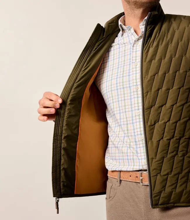 Johnnie-O Belfry Double Zip Vest Mangrove