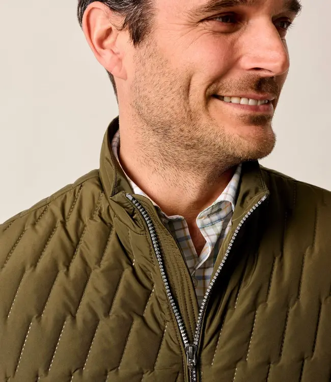 Johnnie-O Belfry Double Zip Vest Mangrove