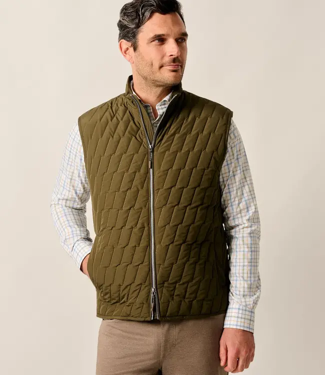 Johnnie-O Belfry Double Zip Vest Mangrove