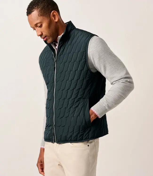 Johnnie-O Belfry Double Zip Vest Black