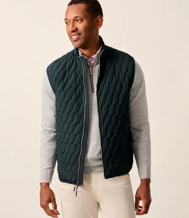 Johnnie-O Belfry Double Zip Vest Black