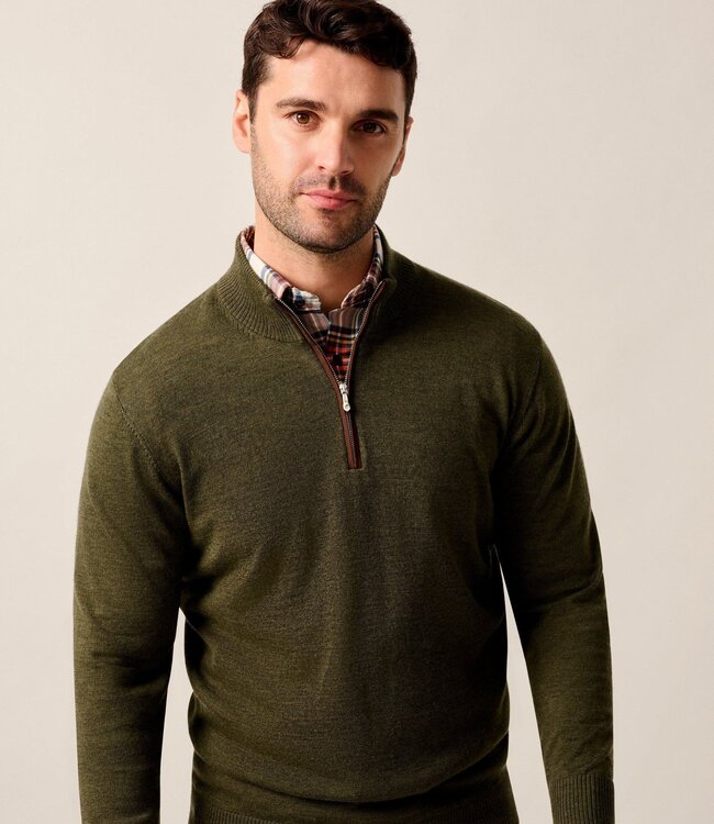 Johnnie-O Raynor 1/4 Zip Sweater Forged