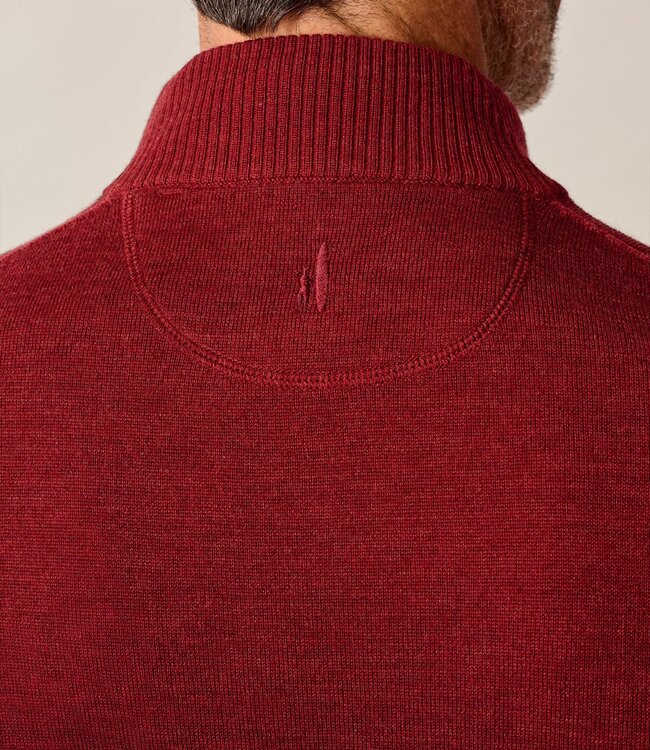 Johnnie-O Raynor 1/4 Zip Sweater Cinnamon