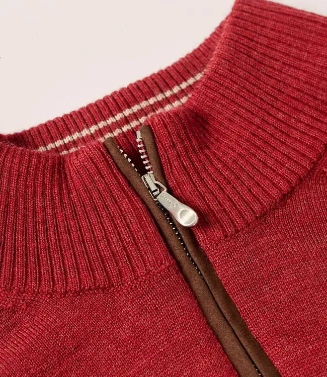 Johnnie-O Raynor 1/4 Zip Sweater Cinnamon