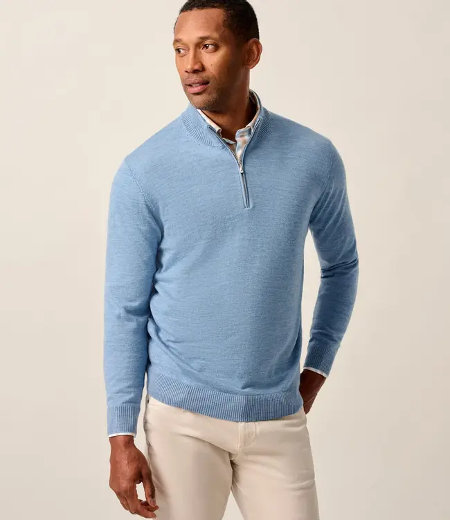 Johnnie-O Raynor 1/4 Zip Sweater Malibu