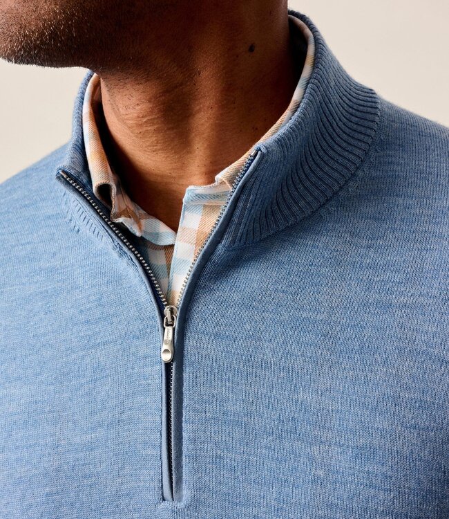 Johnnie-O Raynor 1/4 Zip Sweater Malibu