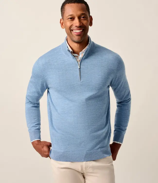 Johnnie-O Raynor 1/4 Zip Sweater Malibu