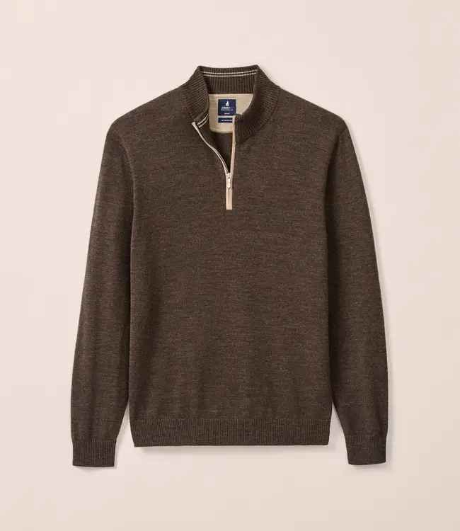 Johnnie-O Raynor 1/4 Zip Cocoa Sweater