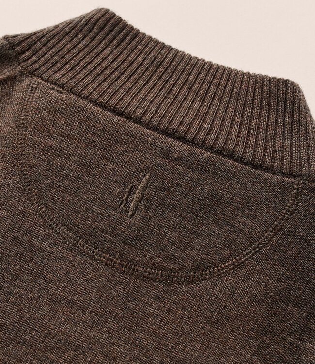 Johnnie-O Raynor 1/4 Zip Cocoa Sweater