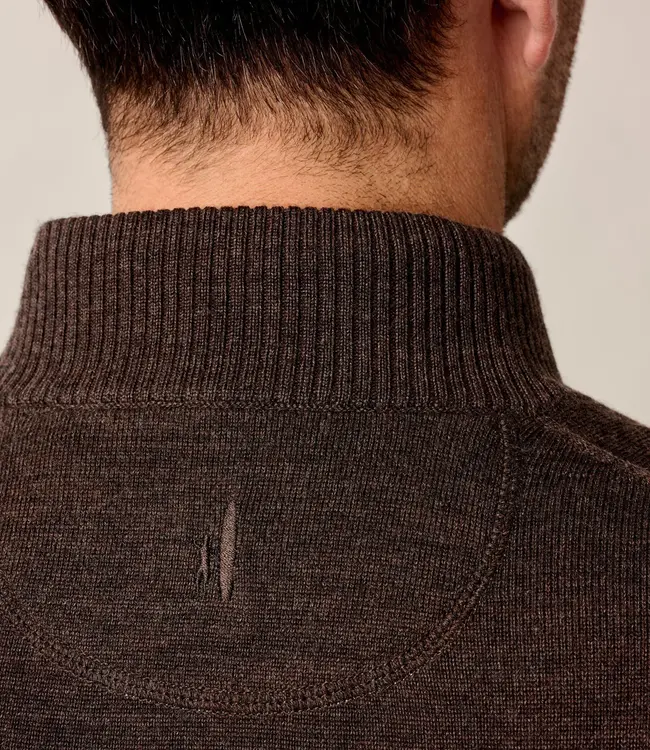 Johnnie-O Raynor 1/4 Zip Cocoa Sweater