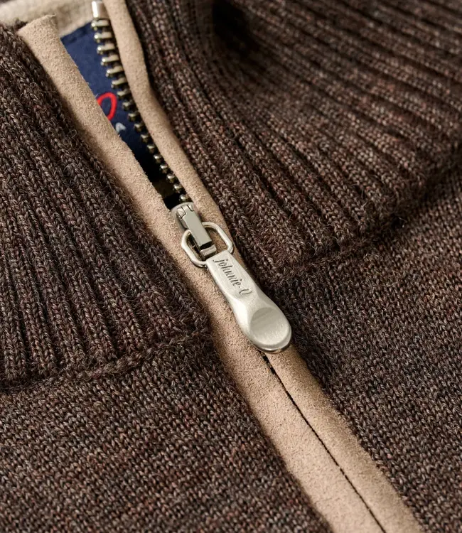 Johnnie-O Raynor 1/4 Zip Cocoa Sweater