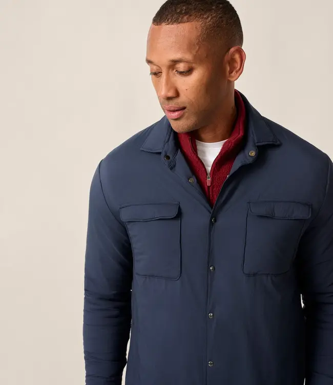 Johnnie-O Denzel Snap Shacket Wake