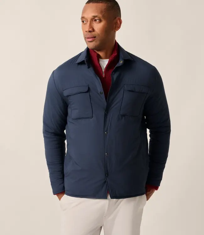 Johnnie-O Denzel Snap Shacket Wake