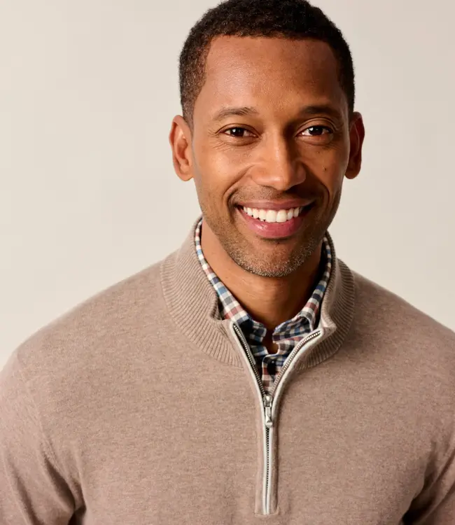 Johnnie-O Desmond 1/4 Zip Sweater Alpaca