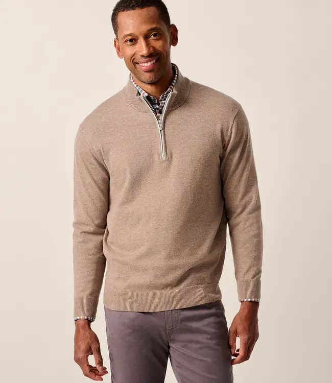 Johnnie-O Desmond 1/4 Zip Sweater Alpaca