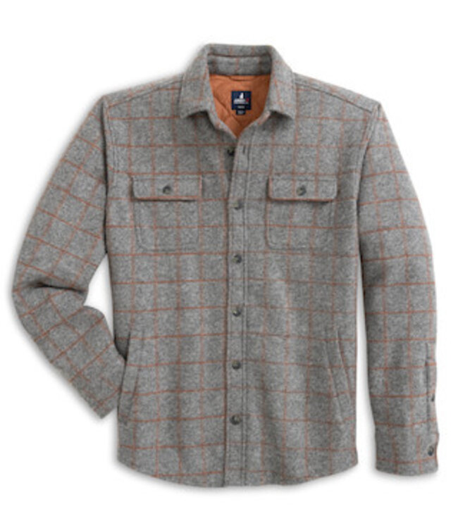 Johnnie-O McDowell Quilted Lined Shacket Charcoal