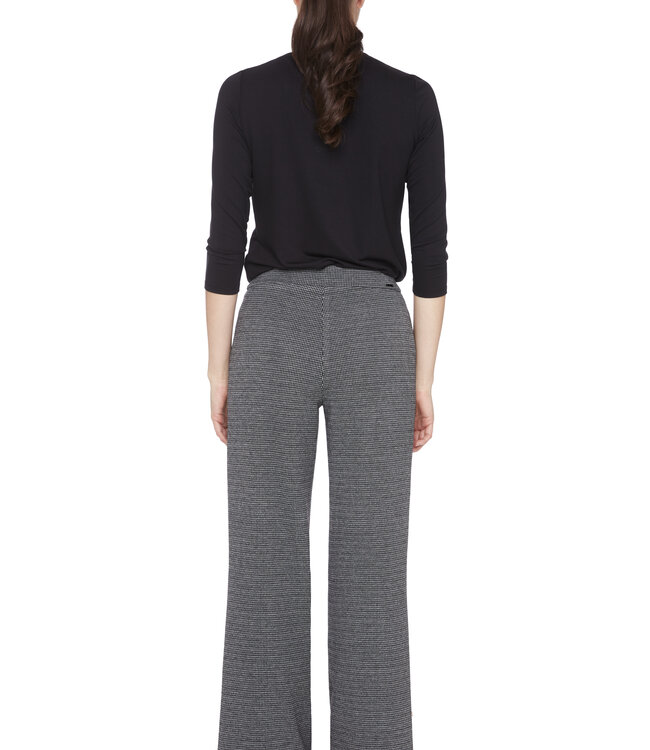 Up Black & White Check Wide Leg Knit Pant