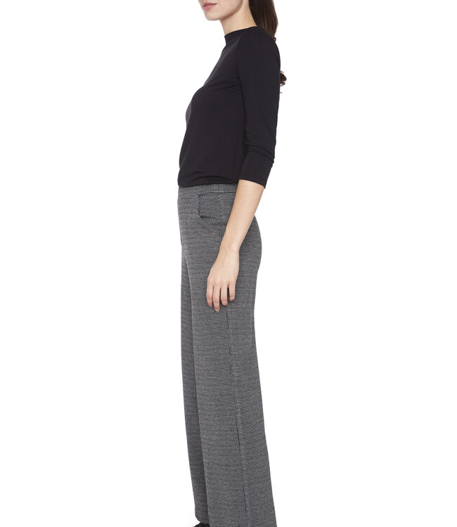 Up Black & White Check Wide Leg Knit Pant