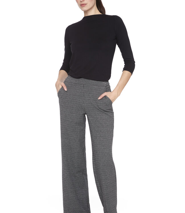 Up Black & White Check Wide Leg Knit Pant