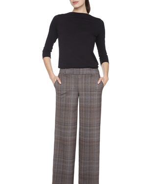 Up Wide Honey Plaid Knit Pant