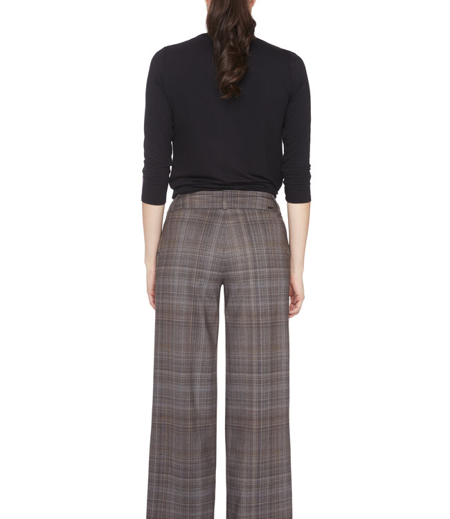 Up Wide Honey Plaid Knit Pant