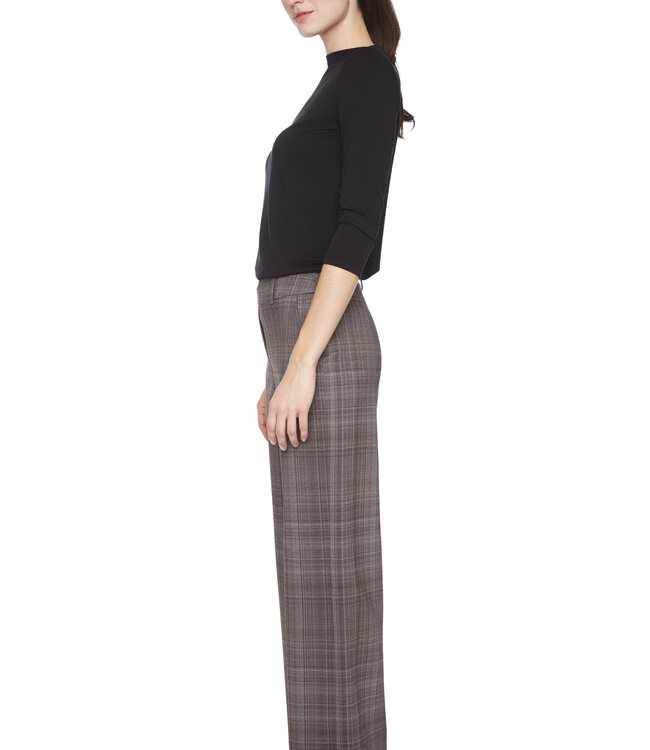 Up Wide Honey Plaid Knit Pant