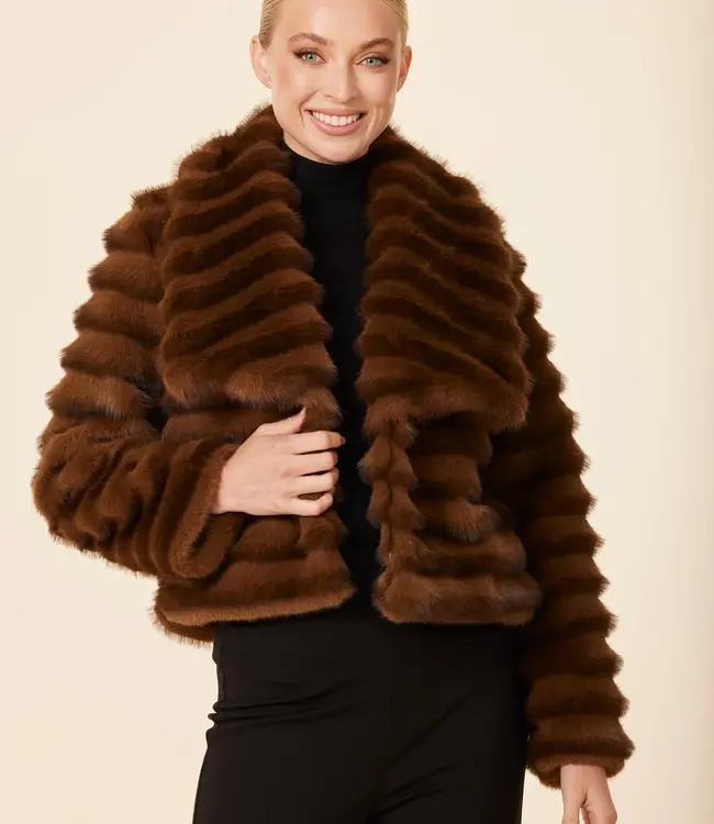 Dolce Cabo Mink Faux Grooved Jacket