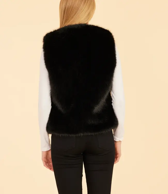 Dolce Cabo Black Vest With White Trim