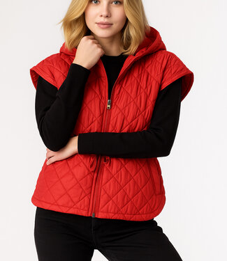 J Society Red Quilted Vest