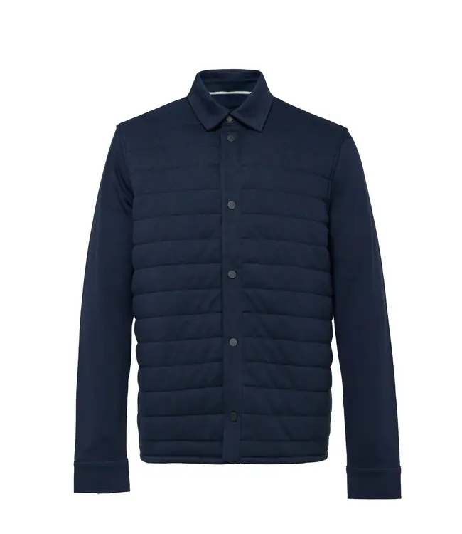 Luchiano Visconti Navy Quilted Knit Jacket
