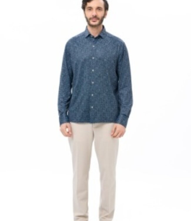 Luchiano Visconti Luchiano L/S Buttondown Blk w/Blue Dots