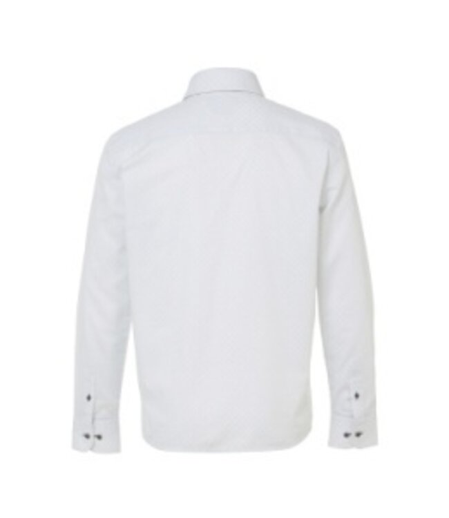 Luchiano Visconti White Diamond Tone on Tone Button Down Shirt