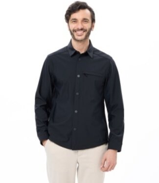 Luchiano Visconti Snap Front Water Repellent Black Shacket