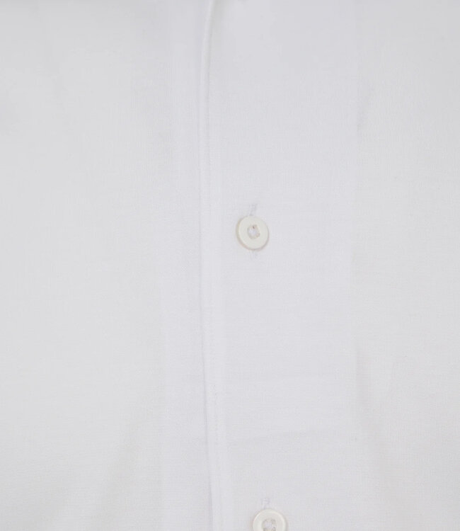 White Stretch Long Sleeve Button Down Shirt