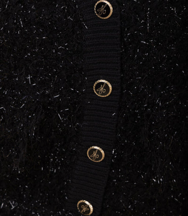 Hale Bob Madalyn Black Eyelash Cardigan