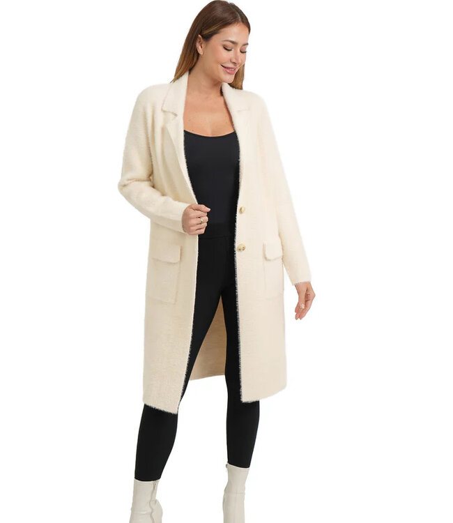 Love Token Ivory Taylor Long Cardigan