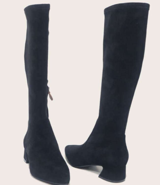 Gentle Souls Galloway Black Suede Stretch Boot