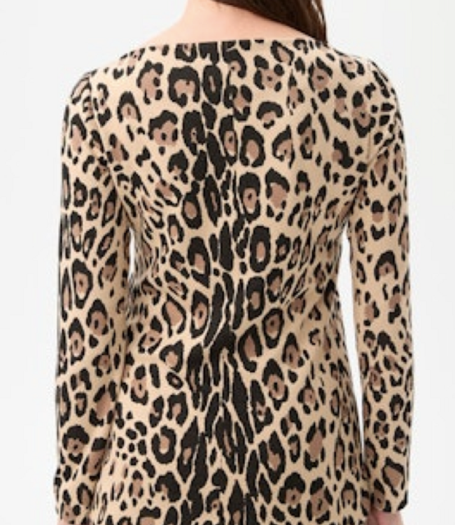 Trina Turk Legend 3 Long Sleeve Cheetah Top