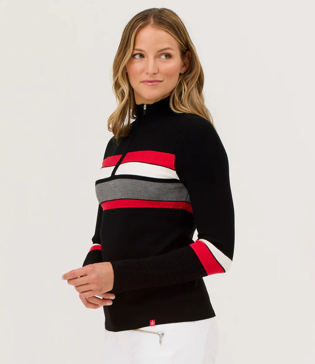 Krimson Klover Black Emory Zip Sweater