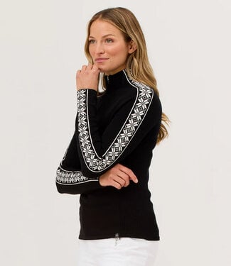 Krimson Klover Black Slalom Zip Sweater