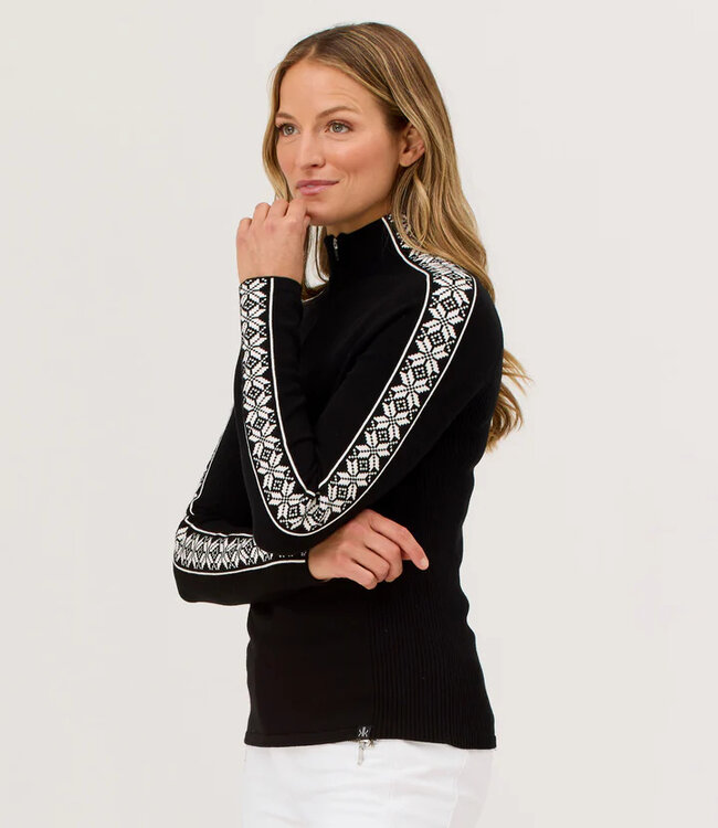 Krimson Klover Black Slalom Zip Sweater