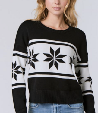 J Society Black Snowflake Sweater