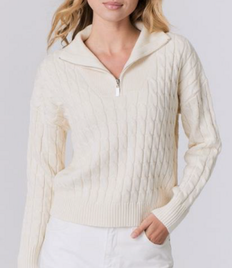 J Society Vanilla Half Zip Sweater