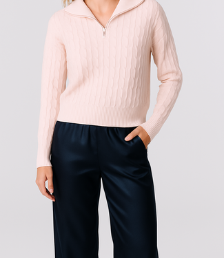 J Society Blush Half Zip Sweater