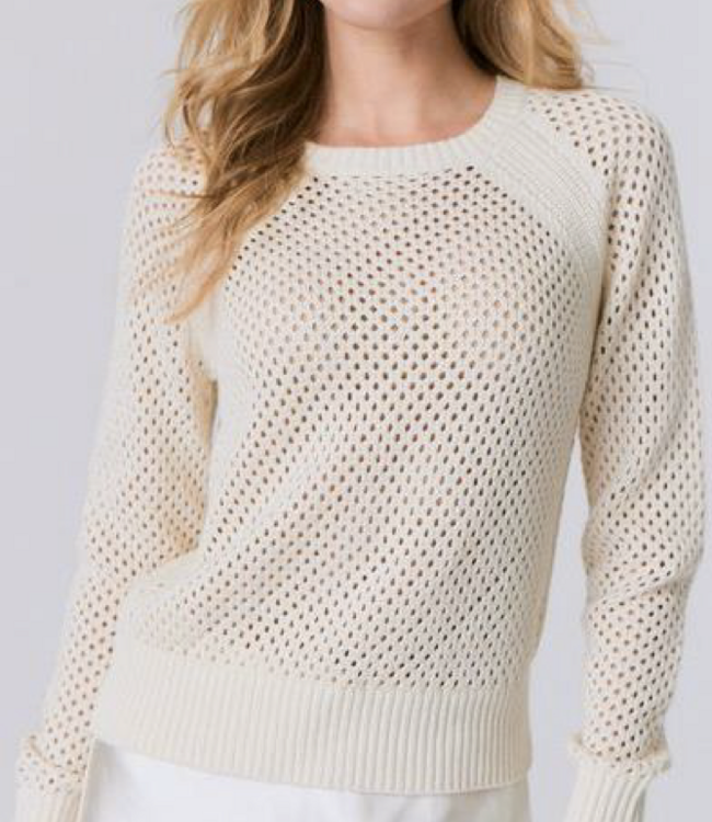 J Society Buttercream Open Stitch Sweatshirt