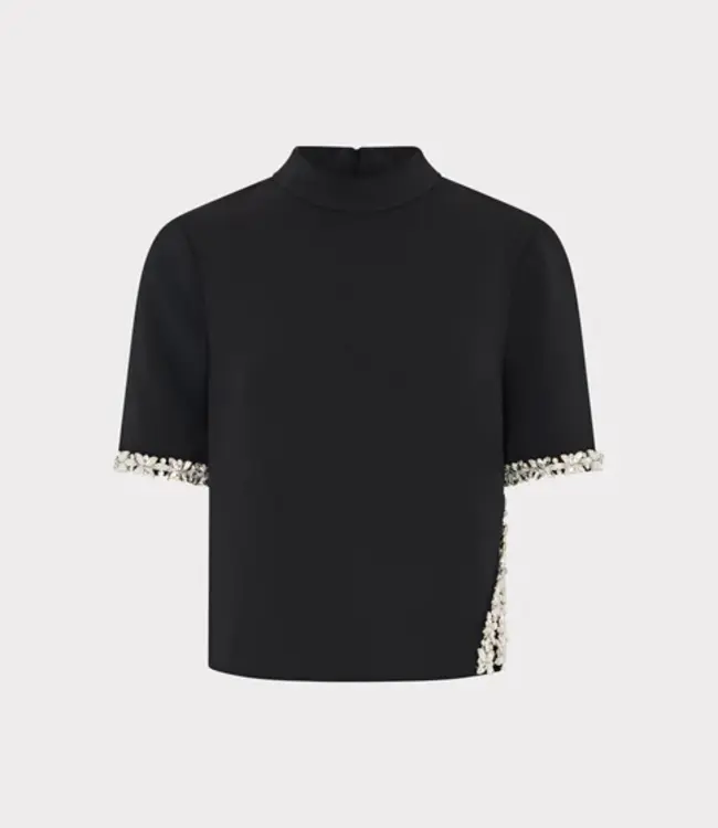 Milly Rayna Crystal Trim s/s Blouse Sz S